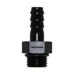 Adapter, 5/16" Mult Barb to -6 AN ORB Male, Black