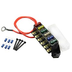 Fuse Block, ATC 6-Position, 10AWG I/P