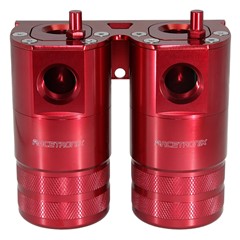 Catch Can Kit, Dual -10AN DS, Bkt, RED