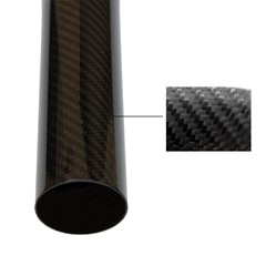 Tube, 2.5" OD x 24.0" L, Carbon Fiber