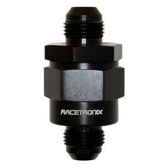 One-way Check Valve, -8 AN JIC Male, Black