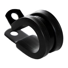 Cushioned P-Clamp, 5/8", BLACK