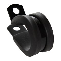 Cushioned P-Clamp, 3/4", BLACK