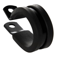 Cushioned P-Clamp, 1", BLACK