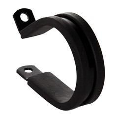 Cushioned P-Clamp, 1-1/2", BLACK