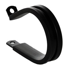 Cushioned P-Clamp, 1-3/4", BLACK