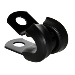 Cushioned P-Clamp, 3/16" , BLACK