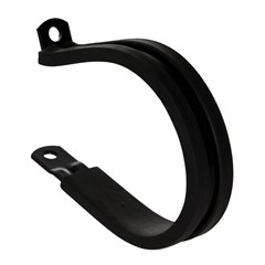 Cushioned P-Clamp, 2", BLACK