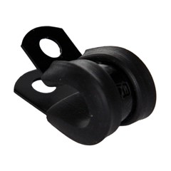 Cushioned P-Clamp, 5/16", BLACK