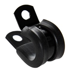 Cushioned P-Clamp, 3/8", BLACK