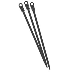 Screw Mount Tie, 8" 40LBS, Nylon, Black