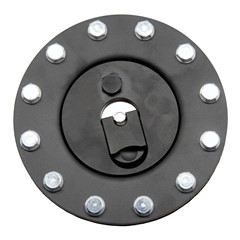 Fuel Cap, Billet Aluminum, SS Hdwr, BLK