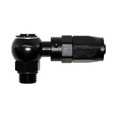 Banjo Rubber Hose End, -6 AN ORB Male, Black