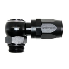 Banjo Rubber Hose End, -12 AN ORB Male, Black