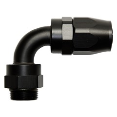 Hose Fitting, 90° Rubber -10 AN to M22x1.5 Male, Black