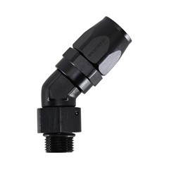 Hose Fitting, 45° Rubber -10 AN to -8 AN ORB Male, Black