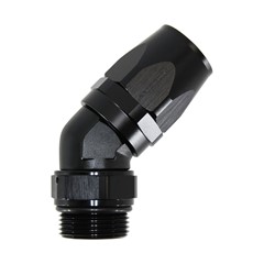 Hose Fitting, 45° Rubber -16 AN ORB Male, Black
