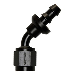 Hose Fitting, Push-Lock 30° -4 AN JIC Female, Black
