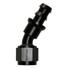 Hose Fitting, Push-Lock 30° -8 AN JIC Female, Black