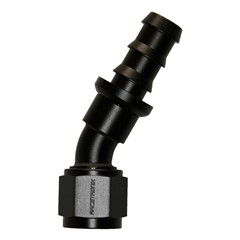Hose Fitting, Push-Lock 30° -10 AN JIC Female, Black