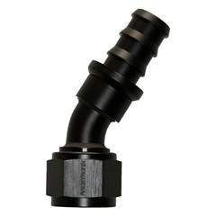 Hose Fitting, Push-Lock 30° -12 AN JIC Female, Black
