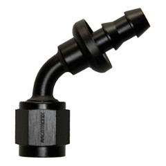Hose Fitting, Push-Lock 60° -4 AN JIC Female, Black