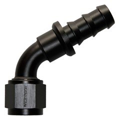 Hose Fitting, Push-Lock 60° -10 AN JIC Female, Black