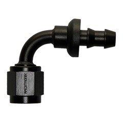 Hose Fitting, Push-Lock 90° -4 AN JIC Female, Black