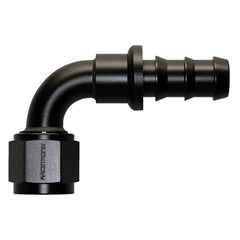 Hose Fitting, Push-Lock 90° -10 AN JIC Female, Black