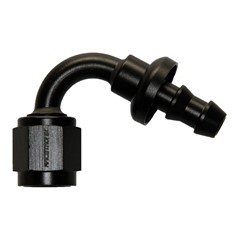 Hose Fitting, Push-Lok 120° -4 AN JIC Female, Black