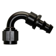 Hose Fitting, Push-Lok 120° -6 AN JIC Female, Black