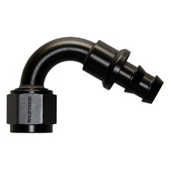 Hose Fitting, Push-Lok 120° -8 AN JIC Female, Black