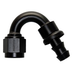 Hose Fitting, Push-Lok 150° -6 AN JIC Female, Black
