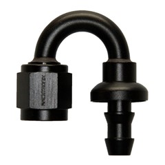 Hose Fitting, Push-Lok 180° -4 AN JIC Female, Black