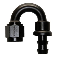 Fitting, Push-Lock 180° -6AN Female, BLK