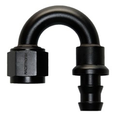 Fitting, Push-Lock 180° -8AN Female, BLK