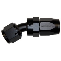 Hose Fitting, Rubber 30° -8 AN JIC Female, Black