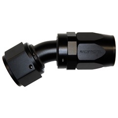 Hose Fitting, Rubber 30° -12 AN JIC Female, Black