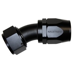 Hose Fitting, Rubber 30° -20 AN JIC Female, Black
