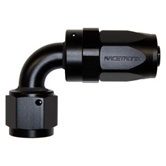 Hose Fitting, Rubber 90° -8 AN JIC Female, Black