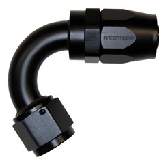Hose Fitting, Rubber 120° -10 AN JIC Female, Black