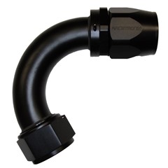 Hose Fitting, Rubber 120° -20 AN JIC Female, Black