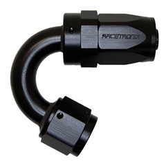 Hose Fitting, Rubber 150° -8 AN JIC Female, Black