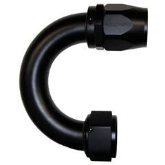 Fitting, 180° Rubber -20AN Female - BLK
