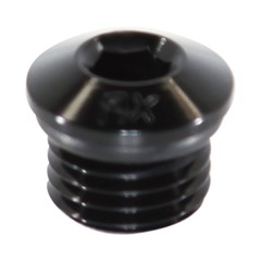 Plug, ORB -4 AN Male, Slim Allen, Aluminum Black