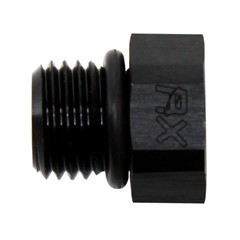 Plug, ORB -3AN, Hex Cap, AL-BLK