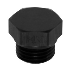 Plug, ORB -6AN, Hex Cap, AL-BLK