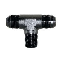 TEE, POTS -10AN Male » 1/2" MPT, Black