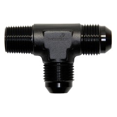 TEE, NOR -8AN Male » 3/8" MPT, BLK
