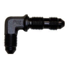Bulkhead 90°, -3 AN JIC Male, Black